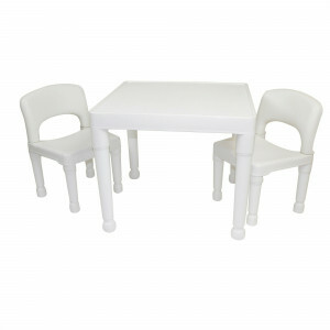 Witte kindertafel & 2 stoelen set