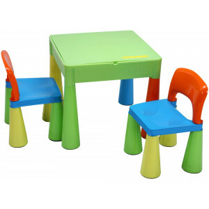 5-in-1 multifunctionele activiteitentafel & 2 stoelen - Veelkleurig (899UN)