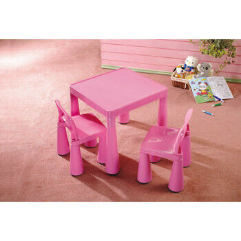 zuiger verlies onderpand Roze kindertafel en -stoelen set (SM004P) | Per Sempre Toys